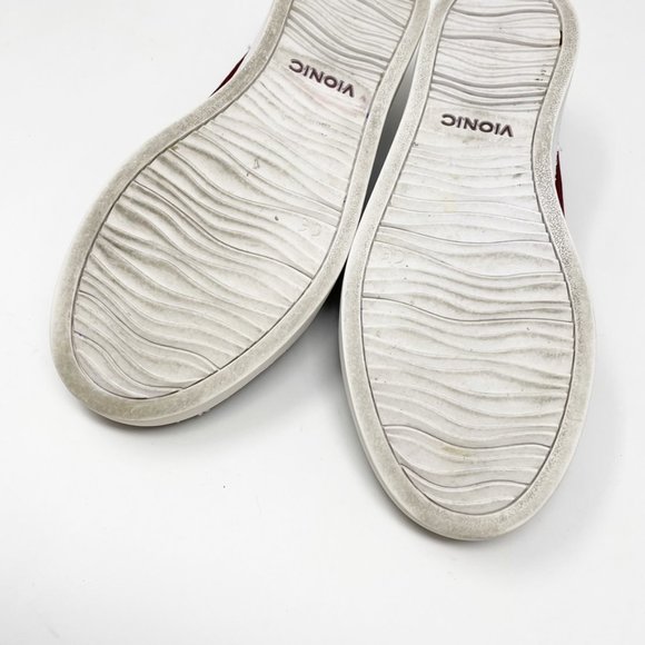 Vionic Womens Burgundy Suede Leather Slip on Comfort Loafer Sneaker Size 7 - Picture 11 of 11